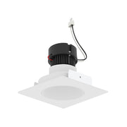 Nora NPRLV-4SNDC 4" Pearl 10W LED Square Retrofit Reflector with Round Aperture, 1150 Lumens, 12V - Warm White