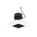 Nora NPRLV-4SNDSQ 4" Pearl 10W LED Square Retrofit Reflector with Square Aperture, 1150 Lumens, 12V - Black Reflector / Bright White Flange