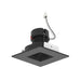 Nora NPRLV-4SNDSQCDX 4" Pearl 10W LED Square Retrofit Reflector with Square Aperture, Comfort Dim, 700 Lumens, 12V - Black Reflector / Black Flange