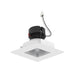 Nora NPRLV-4SNDSQCDX 4" Pearl 10W LED Square Retrofit Reflector with Square Aperture, Comfort Dim, 700 Lumens, 12V - Haze Reflector / Warm White Flange