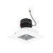 Nora NPRLV-4SNDSQCDX 4" Pearl 10W LED Square Retrofit Reflector with Square Aperture, Comfort Dim, 700 Lumens, 12V - Haze Reflector / Bright White Flange