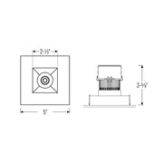 Nora NPRLV-4SNDSQ 4" Pearl 10W LED Square Retrofit Reflector with Square Aperture, 1150 Lumens, 12V