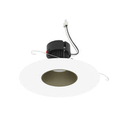 Nora NPRLV-56RNDC 5"/6" Pearl 10W LED Round Retrofit Reflector with Round Aperture, 1150 Lumens, 12V - Champagne Haze Reflector/ Bright White Flange