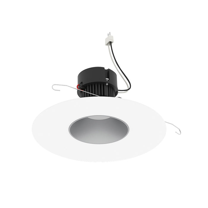 Nora NPRLV-56RNDC 5"/6" Pearl 10W LED Round Retrofit Reflector with Round Aperture, 1150 Lumens, 12V - Haze Reflector/ Bright White Flange