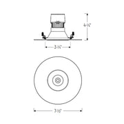 Nora NPRLV-56RNDC 5"/6" Pearl 10W LED Round Retrofit Reflector with Round Aperture, 1150 Lumens, 12V