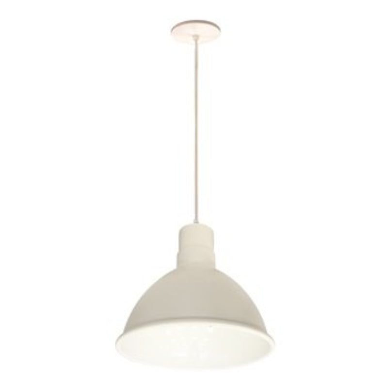 Nora NRLM-10 10" 23W RLM LED Shade, 120V/277V, Cable Mount - White/White