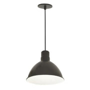 Nora NRLM-10 10" 23W RLM LED Shade, 120V/277V, Cable Mount - Black/White