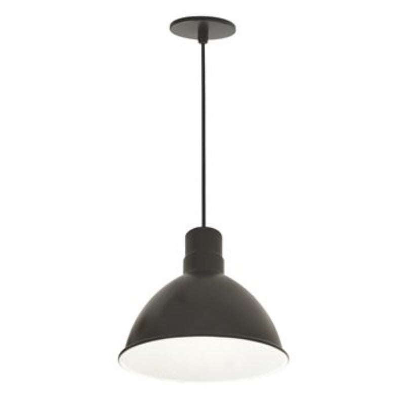 Nora NRLM-10 10" 36W RLM LED Shade, 120V/277V, Cable Mount - Black/White