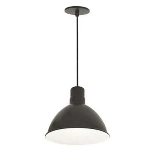 Nora NRLM-10 10" 36W RLM LED Shade, 120V/277V, Cable Mount - Black/White
