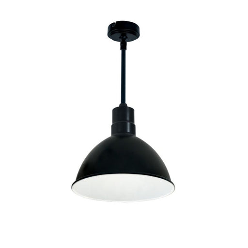 Nora NRLM-10 10" 36W LED RLM Shade, 120V/277V, Stem Mount - Black/White