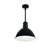 Nora NRLM-10 10" 23W RLM LED Shade, 120V/277V, Stem Mount - Black/White
