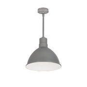Nora NRLM-10 10" 23W RLM LED Shade, 120V/277V, Stem Mount - Gun Metal/White