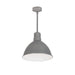 Nora NRLM-10 10" 23W RLM LED Shade, 120V/277V, Stem Mount - Gun Metal/White