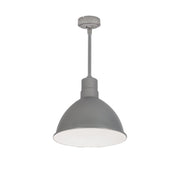 Nora NRLM-10 10" 36W LED RLM Shade, 120V/277V, Stem Mount - Gun Metal/White