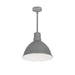Nora NRLM-10 10" 36W LED RLM Shade, 120V/277V, Stem Mount - Gun Metal/White