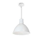 Nora NRLM-10 10" 23W RLM LED Shade, 120V/277V, Stem Mount - White/White