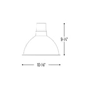 Nora NRLM-10 10" 36W LED RLM Shade, 120V/277V, Stem Mount