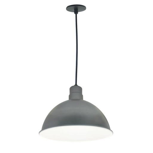 Nora NRLM-16 16" 27W LED RLM Shade, 120V/277V, Cable Mount - Gun Metal/White