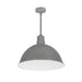 Nora NRLM-16 16" 27W LED RLM Shade, 120V/277V, Stem Mount - Gun Metal/White