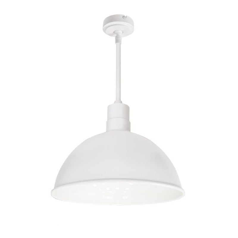 Nora NRLM-16 16" 48W LED RLM Shade, 120V/277V, Stem Mount - White/White