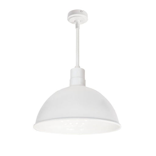 Nora NRLM-16 16" 27W LED RLM Shade, 120V/277V, Stem Mount - White/White