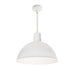 Nora NRLM-16 16" 27W LED RLM Shade, 120V/277V, Stem Mount - White/White