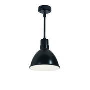 Nora NRLM-8  8" 15W RLM LED Shade, 120V/277V, Stem Mount - Black/White