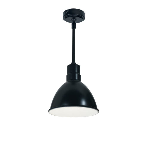 Nora NRLM-8  8" 15W RLM LED Shade, 120V/277V, Stem Mount - Black/White