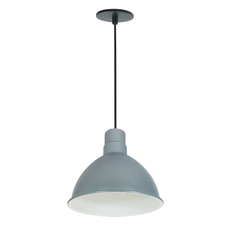 Nora NRLM-10 10" 36W RLM LED Shade, 120V/277V, Cable Mount - Gun Metal/White