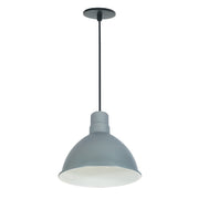 Nora NRLM-10 10" 23W RLM LED Shade, 120V/277V, Cable Mount - Gun Metal/White