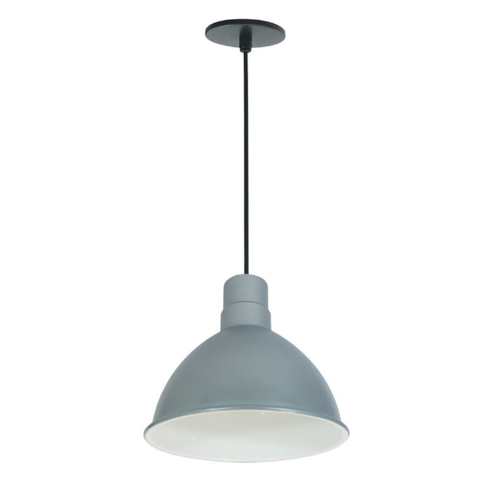 Nora NRLM-10 10" 23W RLM LED Shade, 120V/277V, Cable Mount - Gun Metal/White