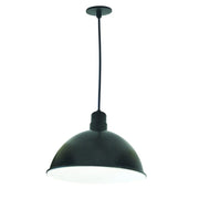 Nora NRLM-16 16" 27W LED RLM Shade, 120V/277V, Cable Mount - Black/White