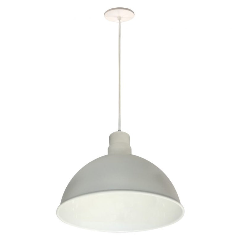 Nora NRLM-16 16" 27W LED RLM Shade, 120V/277V, Cable Mount - White/White