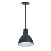 Nora NRLM-8  8" 15W RLM LED Shade, 120V/277V, Cable Mount - Black/White