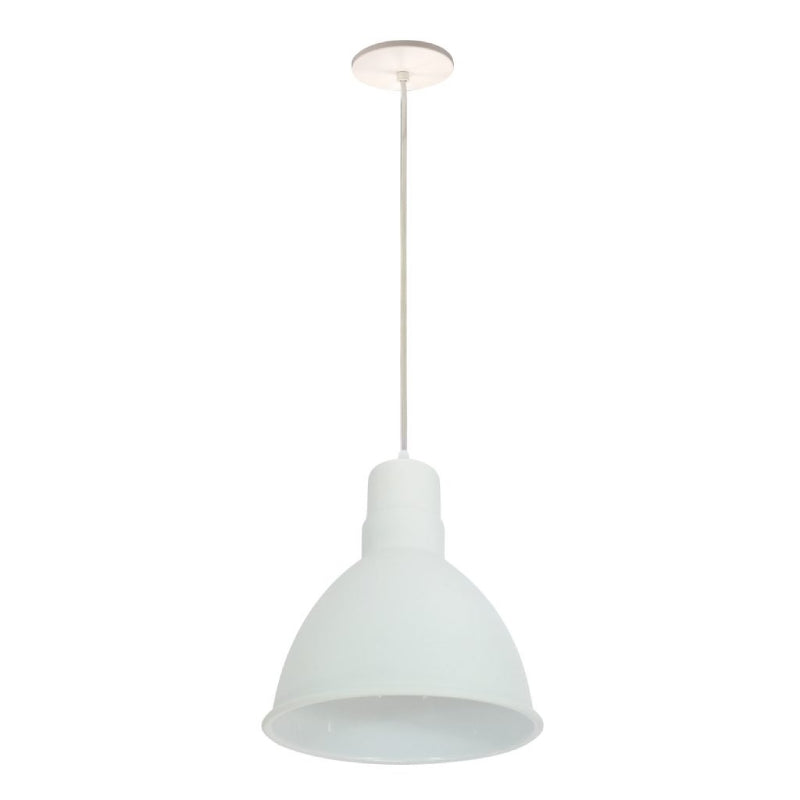 Nora NRLM-8  8" 30W RLM LED Shade, 120V/277V, Cable Mount - White/White