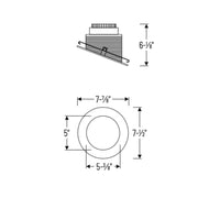 Nora NRM3-6S2 6" 11W Marquise III COB LED Sloped Baffle, 900 Lumen 