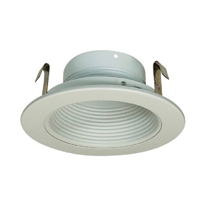 Deflector escalonado Nora NS-40 de 4" con anillo metálico blanco