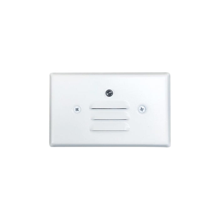 Nora NSW-6619PC Mini LED Step Light with Photocell, Louvered Face Plate - White