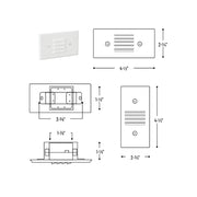 Nora NSW-6619 Mini LED Step Light, Louvered Face Plate