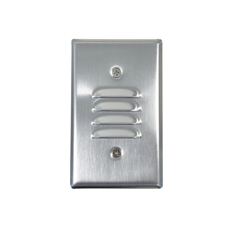 Nora NSW-6619 Mini LED Step Light, Louvered Face Plate - Brushed Nickel