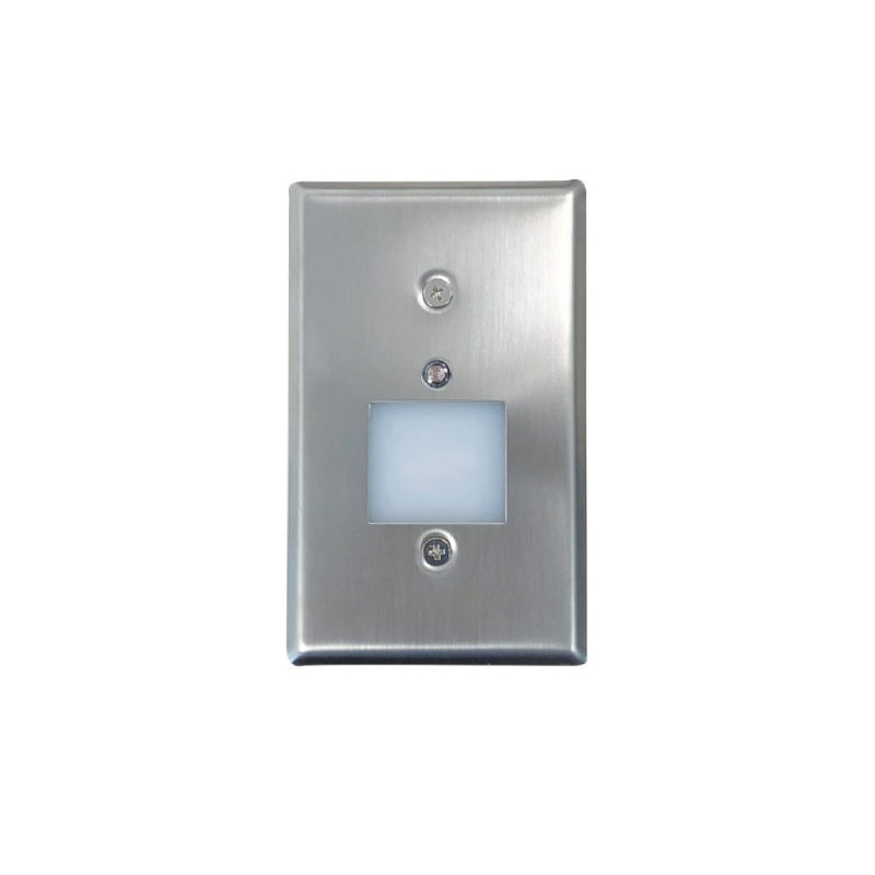Nora NSW-6629PC Mini LED Step Light with Photocell, Lensed Face Plate - Brushed Nickel