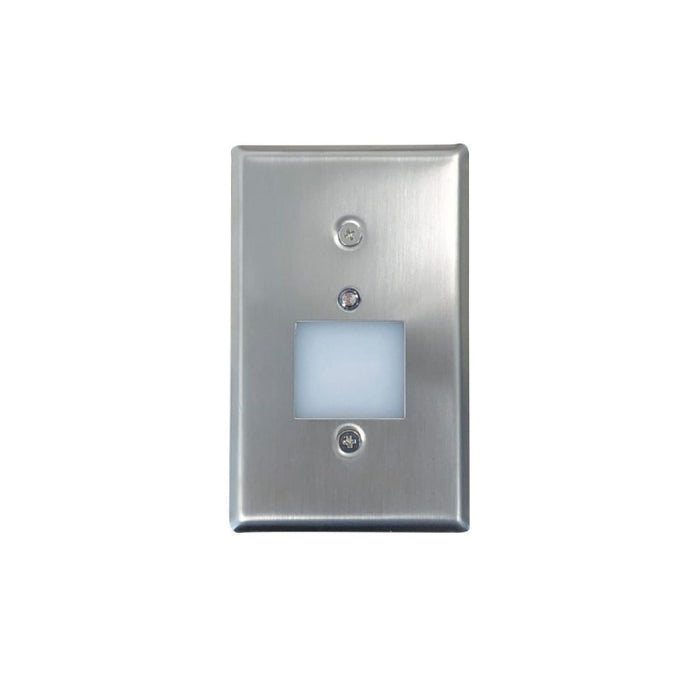 Nora NSW-6629PC Mini LED Step Light with Photocell, Lensed Face Plate - Brushed Nickel