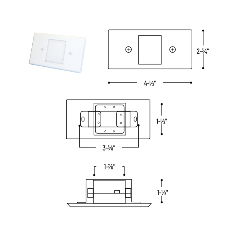 Nora NSW-6629 Mini LED Step Light, Lensed Face Plate