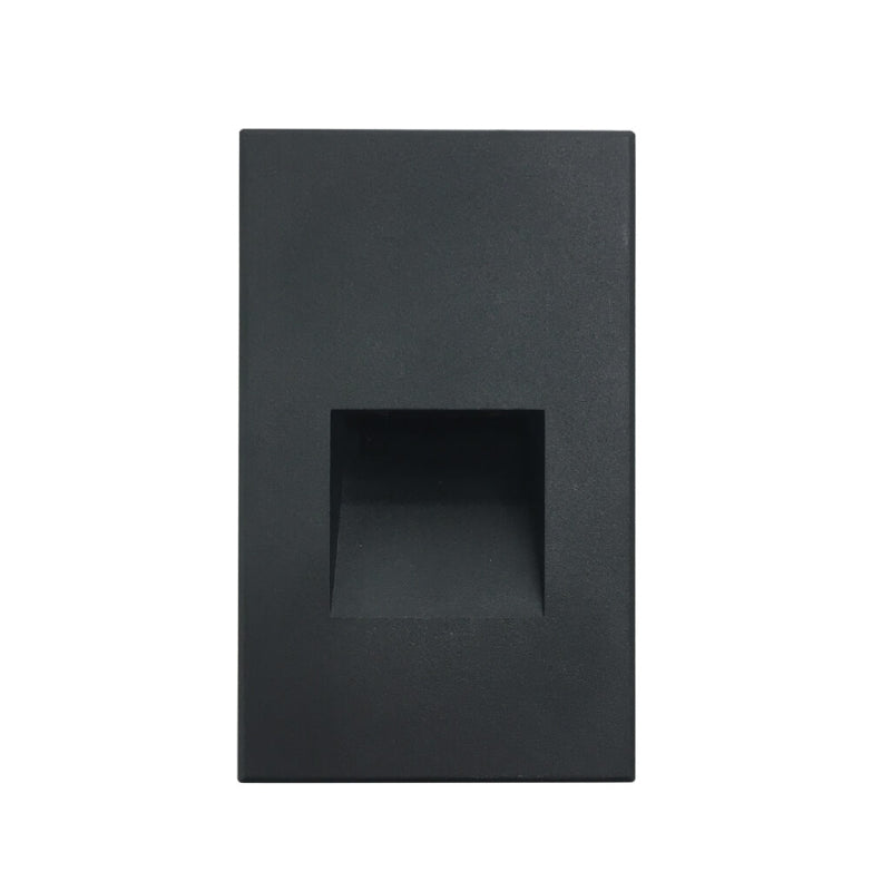 Nora NSW-730 Ari LED Step Light with Vertical Face Plate, 3000K - Black