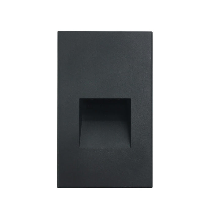 Nora NSW-730 Ari LED Step Light with Vertical Face Plate, 3000K - Black