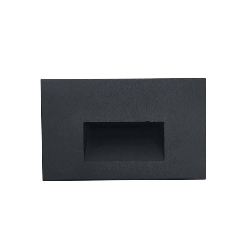 Nora NSW-740 Ari LED Step Light with Horizontal Face Plate - Black