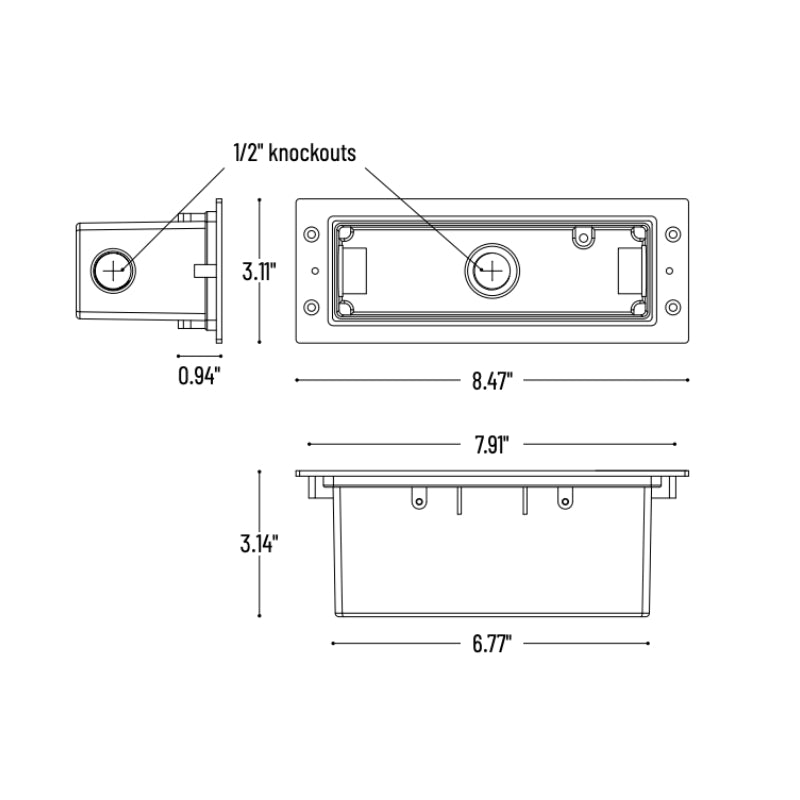 Nora NSW-800 IP65 Rated Housing for Brick LED Step Lights