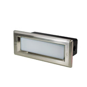 Nora NSW-842 Brick Lensed Face LED Step Light, 5CCT Selectable, 120-277V - Brushed Nickel
