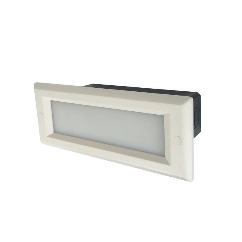 Nora NSW-842 Brick Lensed Face LED Step Light, 5CCT Selectable, 120-277V - White
