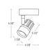 Nora NTE-850 Aiden 10W LED Track Head, 3000K, 120V